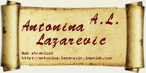 Antonina Lazarević vizit kartica